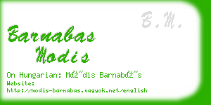 barnabas modis business card